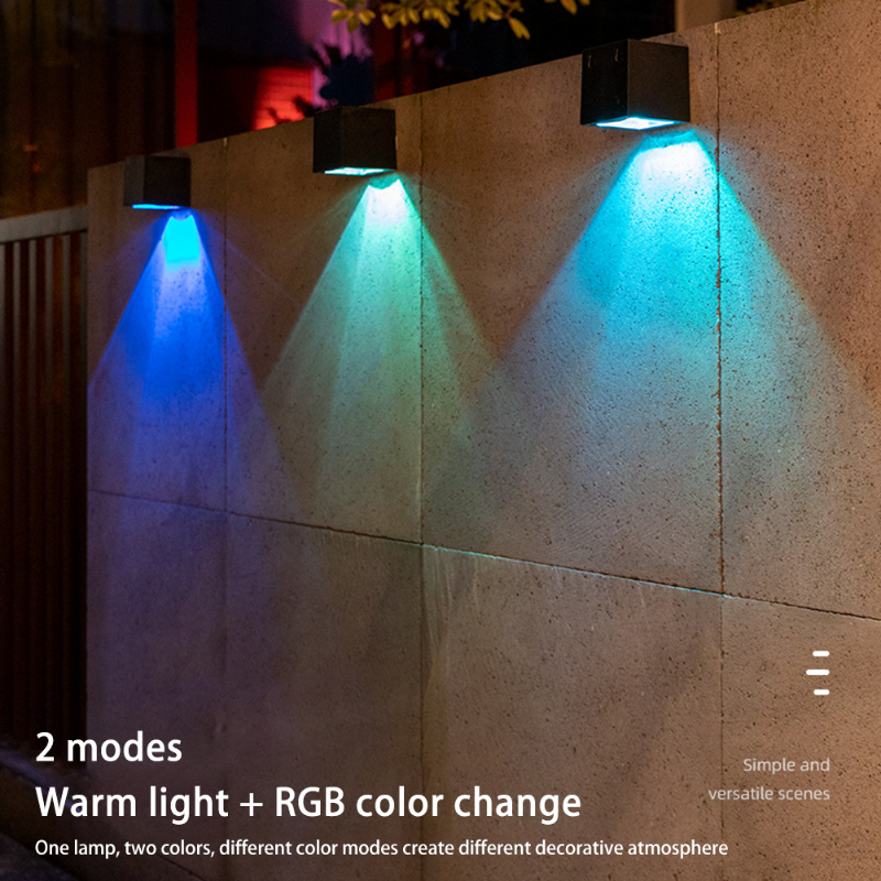 LED Solar Licht Outdoor Garten Platz Wand Lampe Outdoor Hof Garten Zaun Beleuchtung Wand Dekoration Lampe