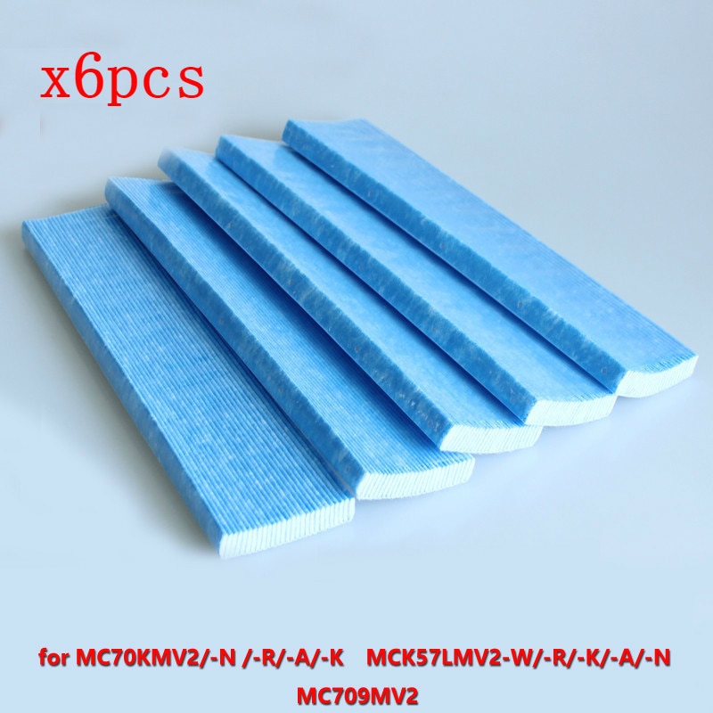 Filtro de piezas de purificador de aire, filtros para DaiKin MC70KMV2 series MC70KMV2N MC70KMV2R MC70KMV2A MC70KMV2K MC709MV2 KAC998A4, 6 uds.