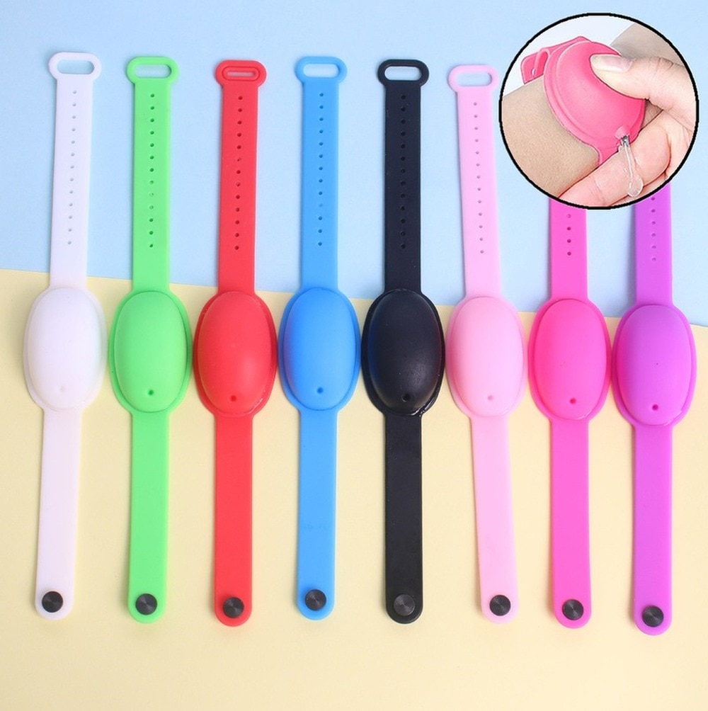 Bracelets en Gel hydroalcoolique désinfectant pour les mains distributeur de Gel réutilisable distributeur de Bracelet Desinfectant Main distributeurs de poignet