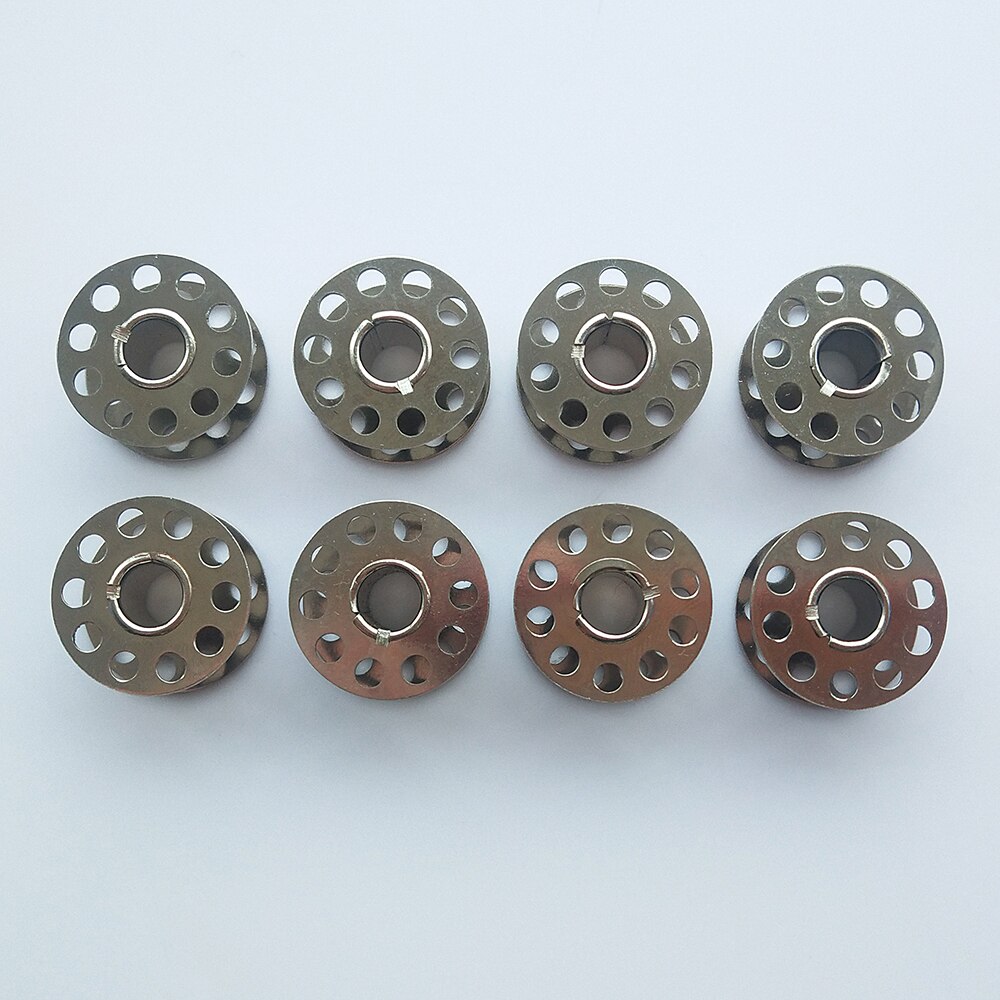 10pcs Metal Bobbins Spool Sewing Craft Tools Stainless Steel Sewing Machine Bobbin Spool LFR03