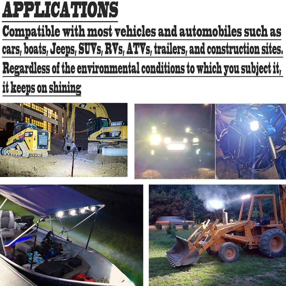 4pcs led bar 48W driving lights 12V 24V for car 4x4 ATV Truck Jeep UTV SUV Boat off road car accessories lights led bars IP68