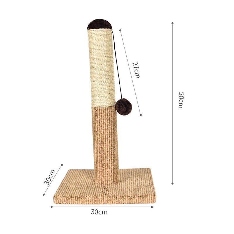 Cat Tree Sisal Rope Climbing Frame Cats Scratching Post Detachable Cat Scratcher Board Plush Toys For Cats Kitten Grinding Claw