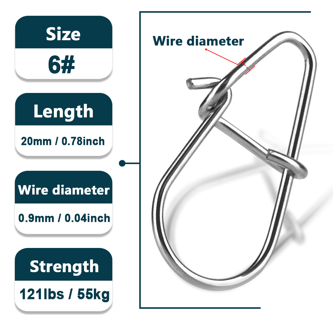 Fishing Snaps 50~200Pcs Fishing Clips Fast Crankbait Snaps Fishing Lures Connectors Saltwater Fishing Duo Lock Lure Stainless: 12 / Light Grey