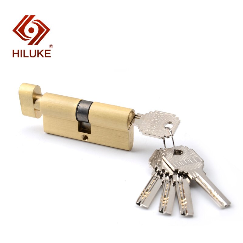 HILUKE 70mm brass alloy security single open lock cylinder five keys lock core CT70.5