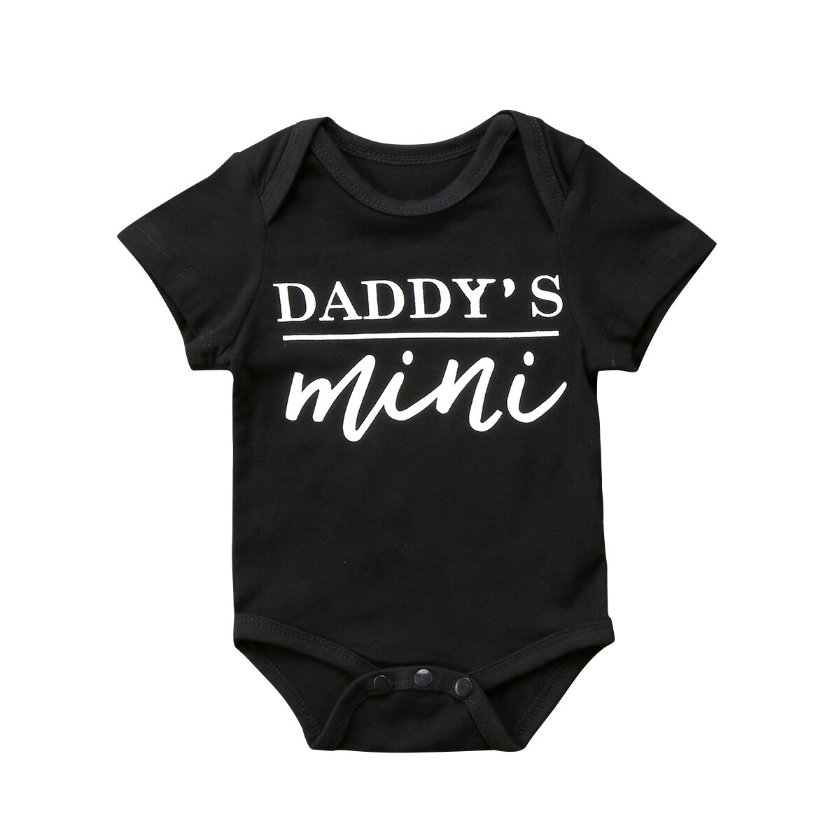 Newborn Infant Baby Boys Girls Bodysuit Cute Baby Twins Mama Daddy Short Sleeve Bodysuits Outfits Baby Clothes For 0-18M