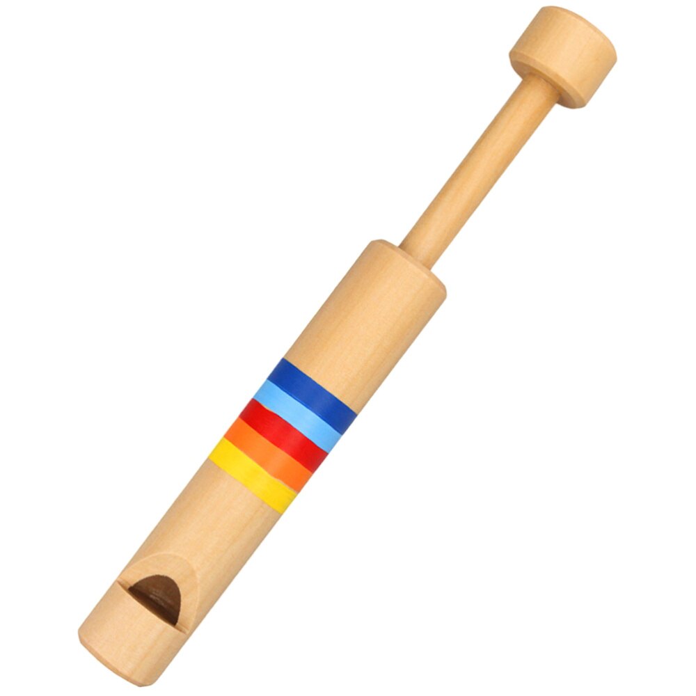 Kids Pull-Push Houten Fluitje Houten Fluit Muzikaal Speelgoed Creatieve Houten Fluit Muziekinstrument Educatief Voor Kinderen