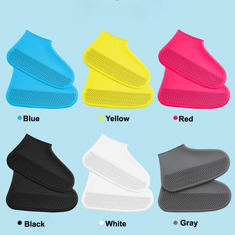 Recyclable Silicone Shoe Covers Reusable Waterproof Shoes Covers Rain Boots Non-slip многоразовые бахилы Shoe Covers for Rain