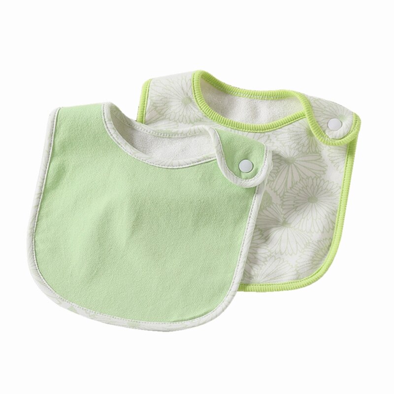 2Pcs Babyvoeding Bib Waterdicht Schort Handdoek Peuter Diner Bandana Spuugdoekjes: 7