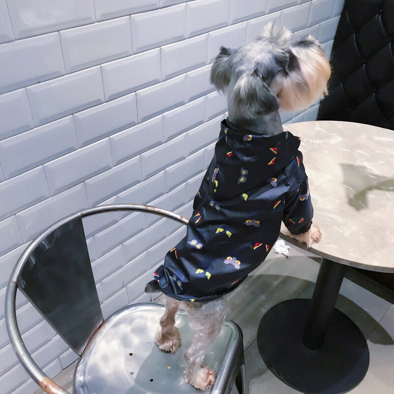 fala marka zwierzę domowe odzież moda placki wodoodporne ubrania buldog francuski Miś wypad ubrania jesień zima sznaucer płaszcz przeciwdeszczowy