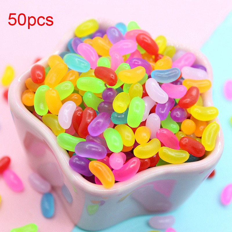 50Pcs Slime Levert Speelgoed Kleurrijke Zachte Candy Charms Accessoires Sprinkles Filler Voor Pluizige Wolk Slime Boetseerklei Voor Kids