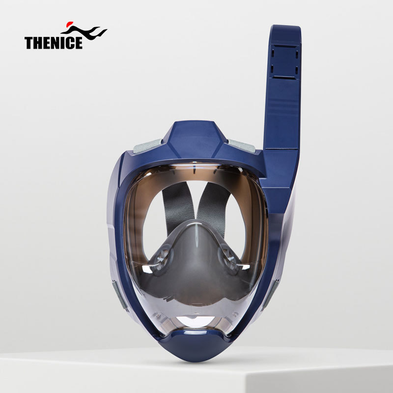 Nieuw duikmasker waterdicht anti-condens volledig droog volwassen duikbril snorkelmasker zwemuitrusting voor mannen en vrouwen: plum / L/Xl