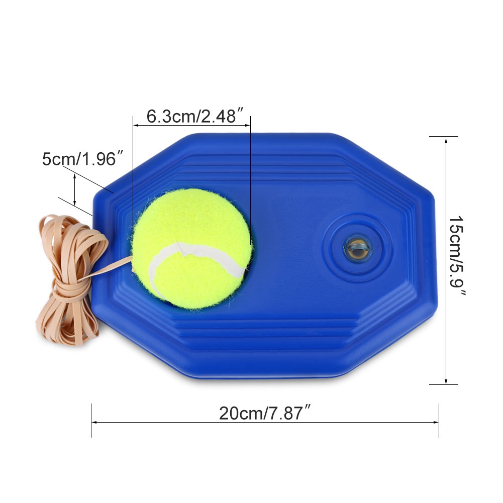 Azul 1pc raquete de plástico bola trainer única base prática tênis elástico exercício dispositivo treinamento tênis acessórios