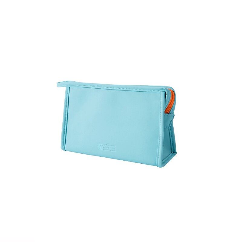 Neue PU Neceser Frauen machen-hoch Taschen Pflege Organizer Multifunktions Reise Kosmetik Tasche Große Kapazität Wasserdichte Lagerung Kasten: A4-hell Blau