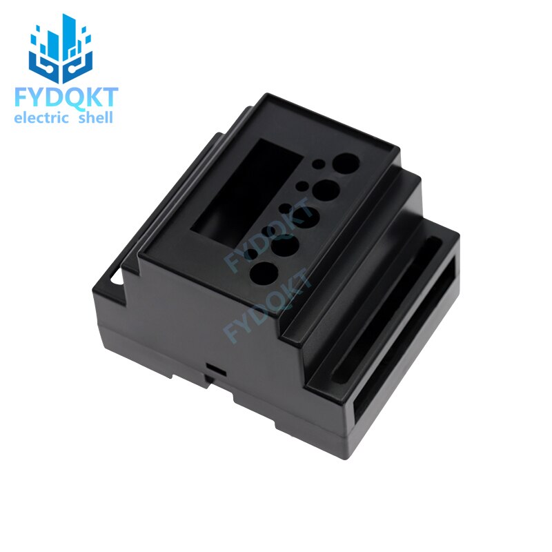 DIN Rail PLC Electrical Shell Barrier Isolation Module Instrument Shell Plastic Case 4-02-10: 88X72X59mm Junction Box Black