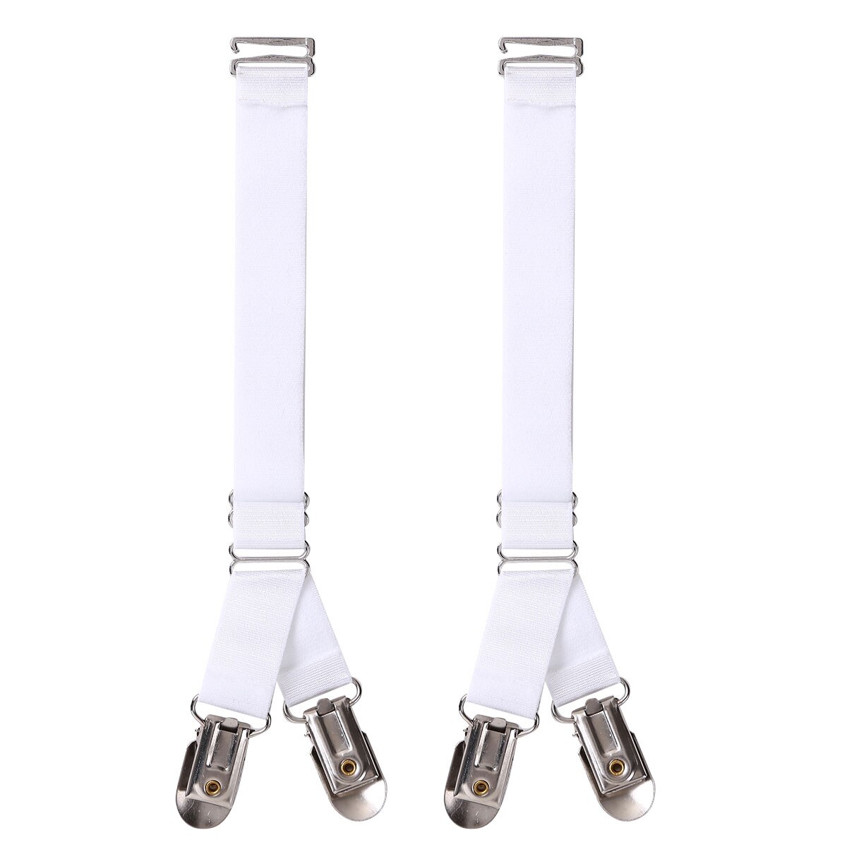 8 Styles Garment Hooks Suspenders Belt with Leather Polyester Elastic Clip-on Braces