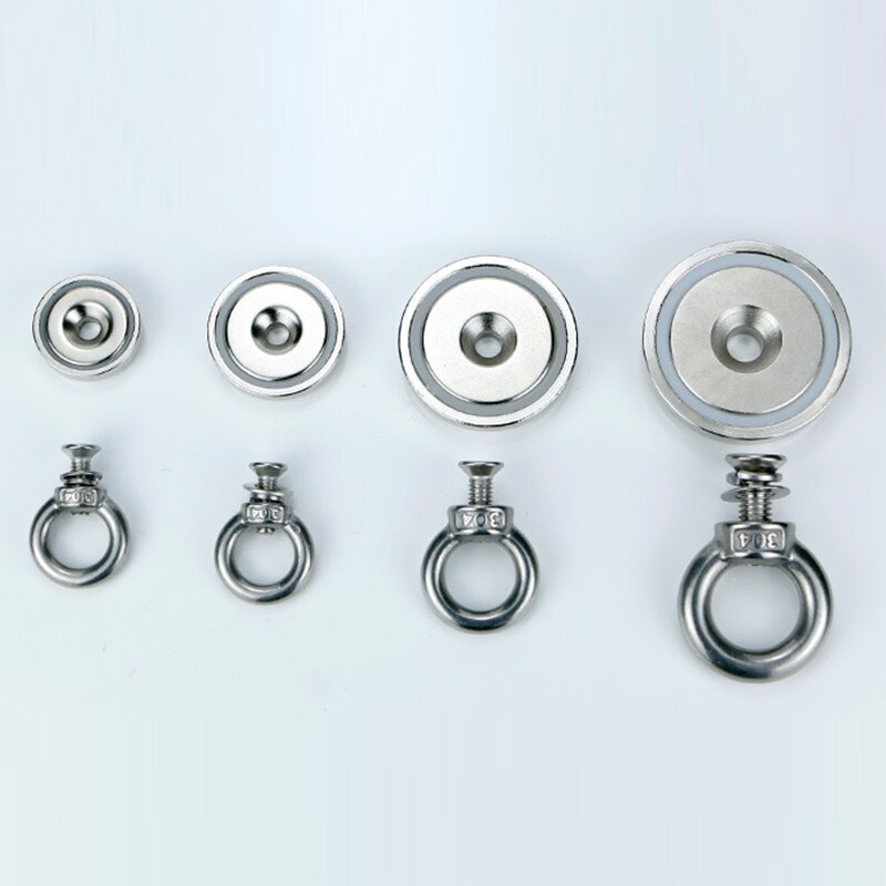 Neodymium Magnet Super Strong Powerful Salvage Hook Fishing Magnetic Circular Magnetic Hooks Home Storage Organization