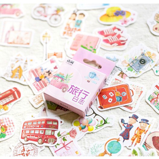 Lolede 50 stk / sæt lyserøde verdens klistermærker tegneserie waterpoof diy baby legetøj til børn børn dreng pige: 19