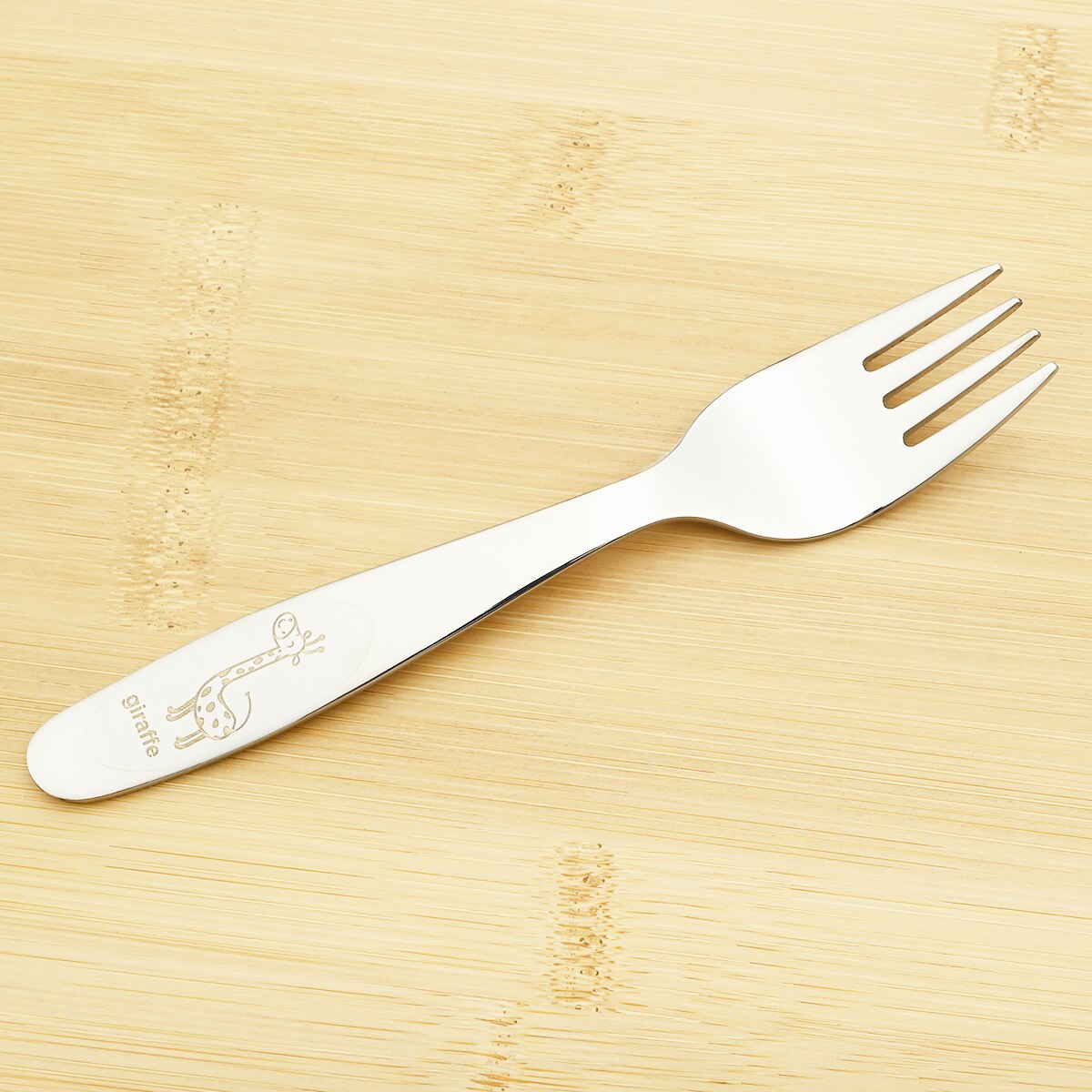 304 Roestvrij Staal Kinderen Bestek Set Cartoon Patroon Carving Kinderen Servies Western-Stijl Mes Lepel Vork Set Baby Bestek: 1Pcs Dinner Fork