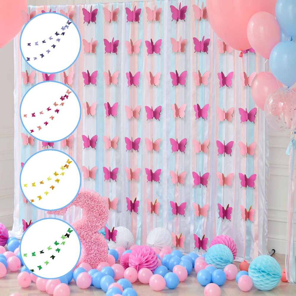 Colorful 3D Paper Garland Banner - Party Wedding Birthday Hanging Decoration