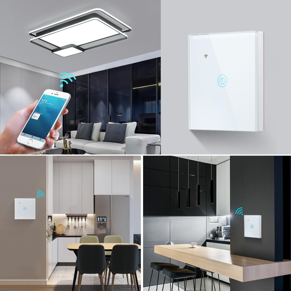 eple homekit app wifi smart lampebryter smart hjem veggbryter siri talestyring berøringssensor lysbryter 1/2 gjeng 1 vei