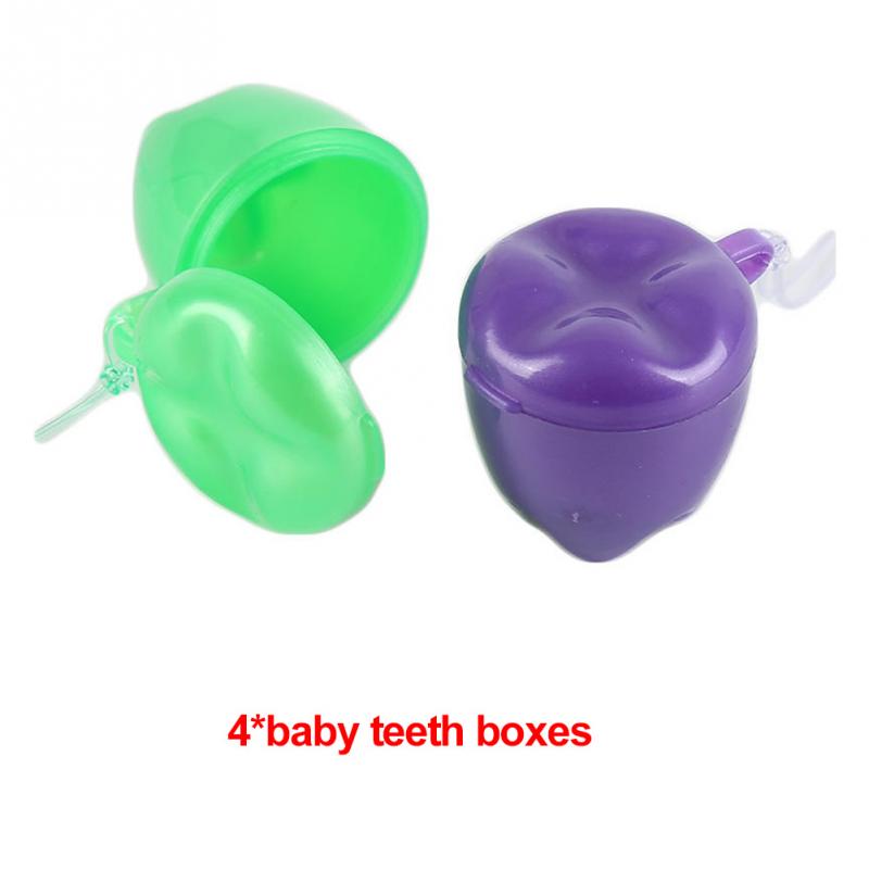 4 Pcs Multicolor Baby Tand Doos Bladverliezende tand Verpakking Dental Melk Tandheelkundige kliniek kleine Creatieve melktand case #17