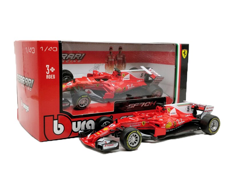 BBurago 1:43 F1 SF90 SF14T Nr7 Kimi Raikkonen SF15T Nr5 Sebastian Vettel F2012 #6 Felipe Massa Diecast Model Car: 2017 SF70H N5 Vettel