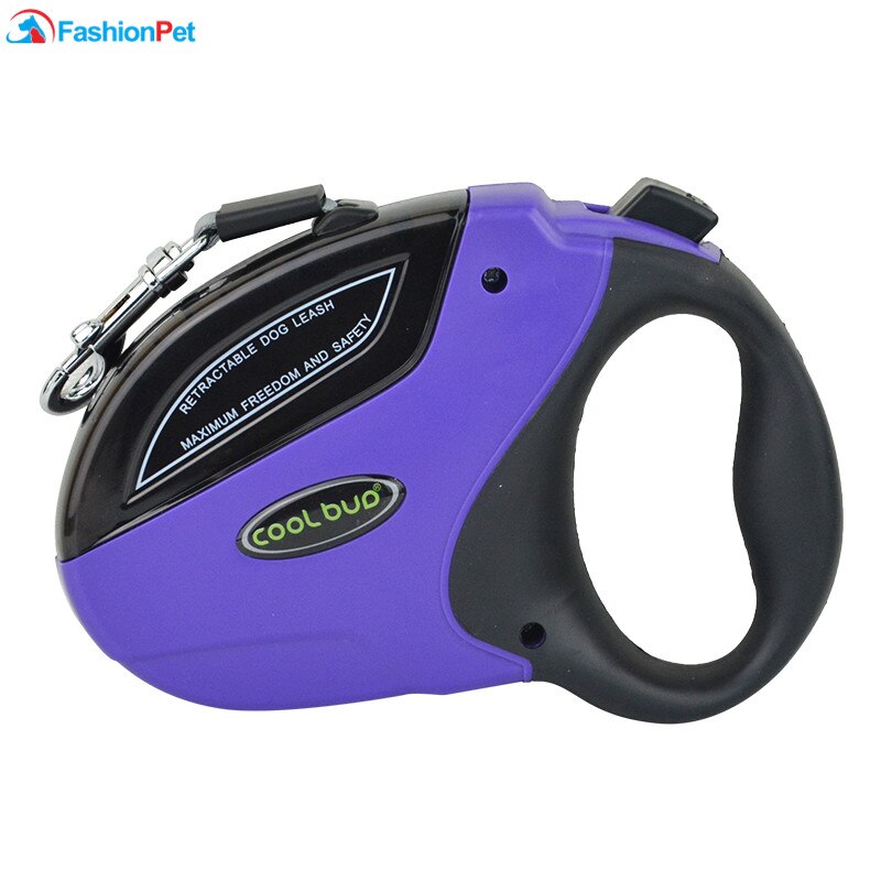 5M 50KG Pet Retractable Leash ABS Large Medium Dog Automatic Walking Leash Lead: JF016 Purple
