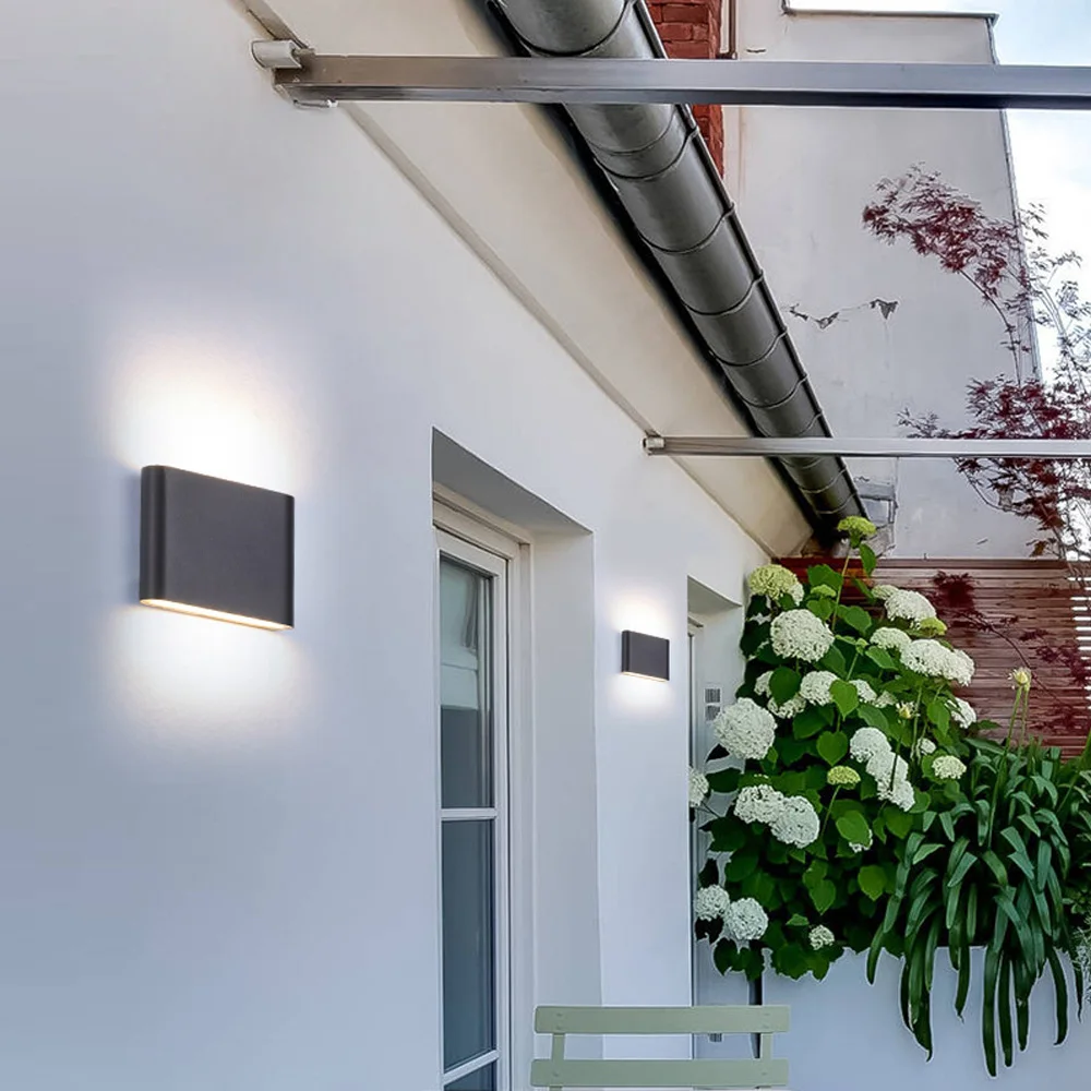 6w indendørs/udendørs universel væglampe vandtæt havebelysning indendørs soveværelse stue lampe aluminium  ac86-265v