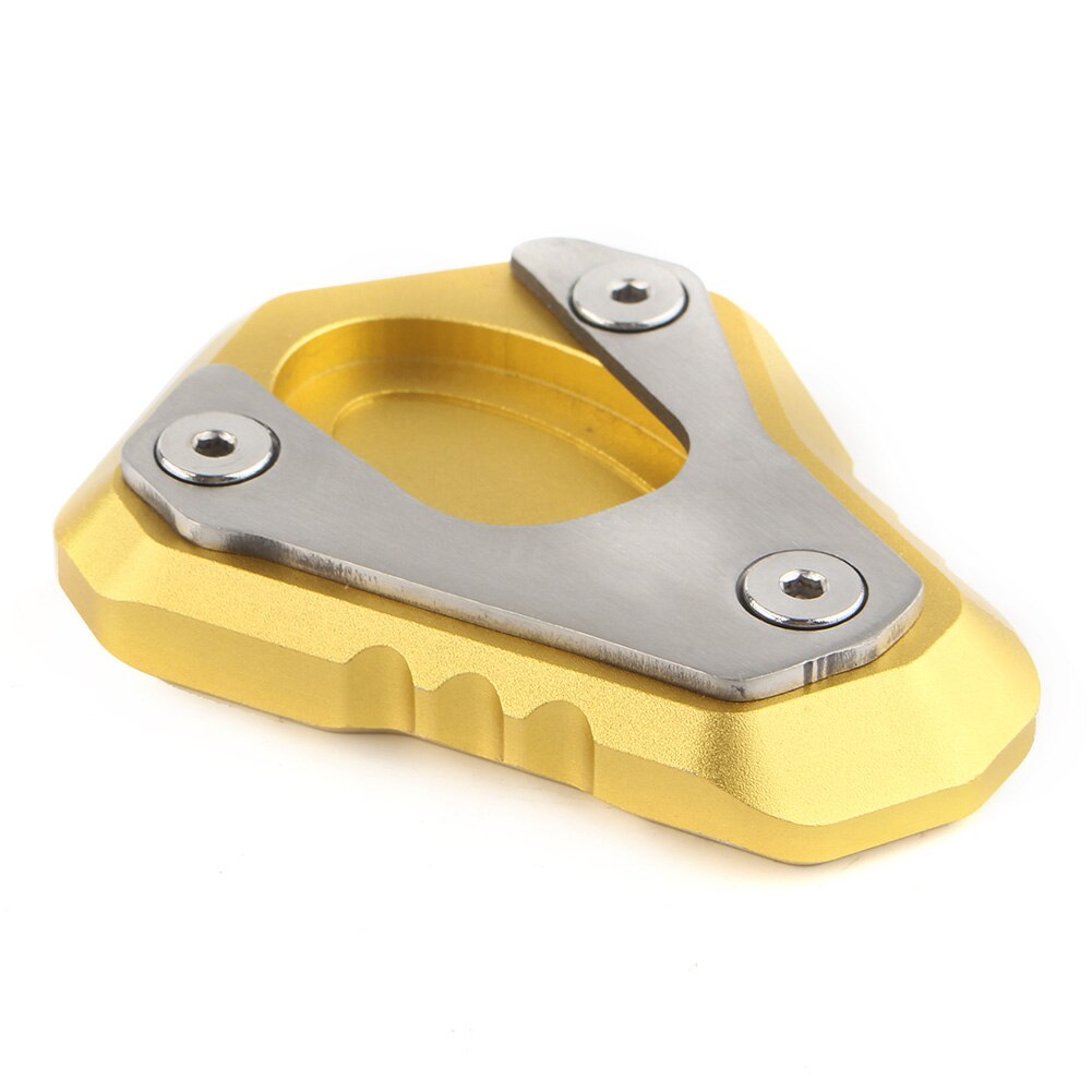 Moto béquille support latéral plaque d'extension agrandisseur tampon pour Kawasaki ER-6F/ER-6N ER6F ER6N: Or