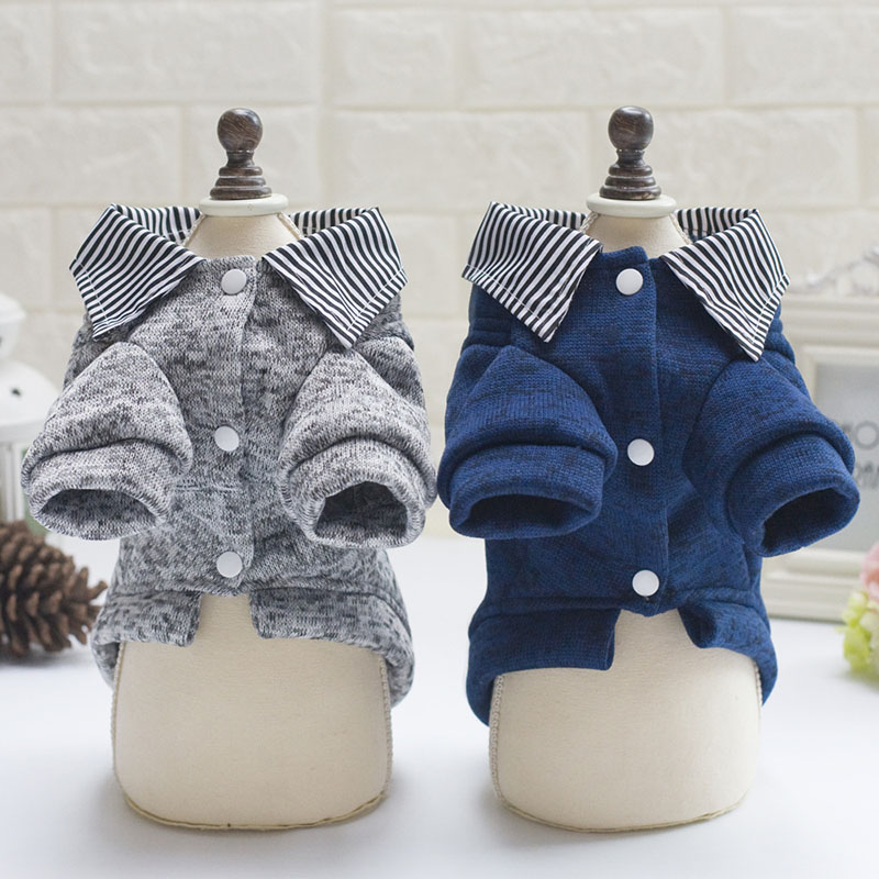 Warm Kleine Hond Kleding Puppy Dog Trui Revers Hoodies Kleding voor Honden en Katten in Herfst en Winter Sml XL 2XL