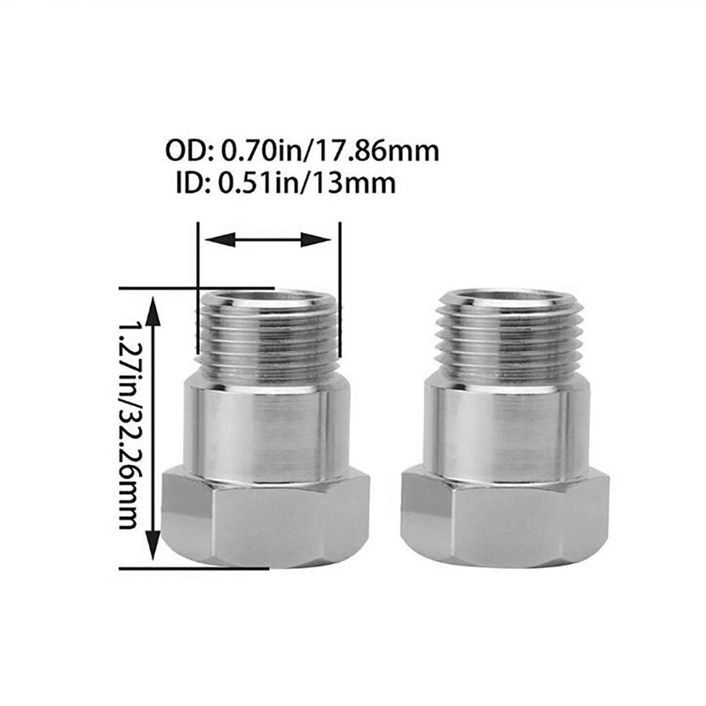 Prolongateur de capteur d'oxygène M18x1.5 O2 32mm, 4 pièces, Extension de bonde, adaptateur de joint, entretoise en acier nickelé