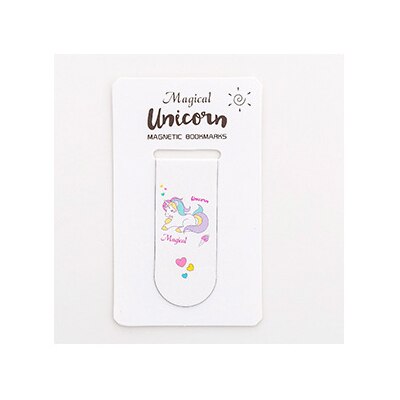 Unicorn Bookmarks Magnetic Girls Kawaii Bookmarks For Book Paper Files Organiser Office School Supplies Staitonery: white
