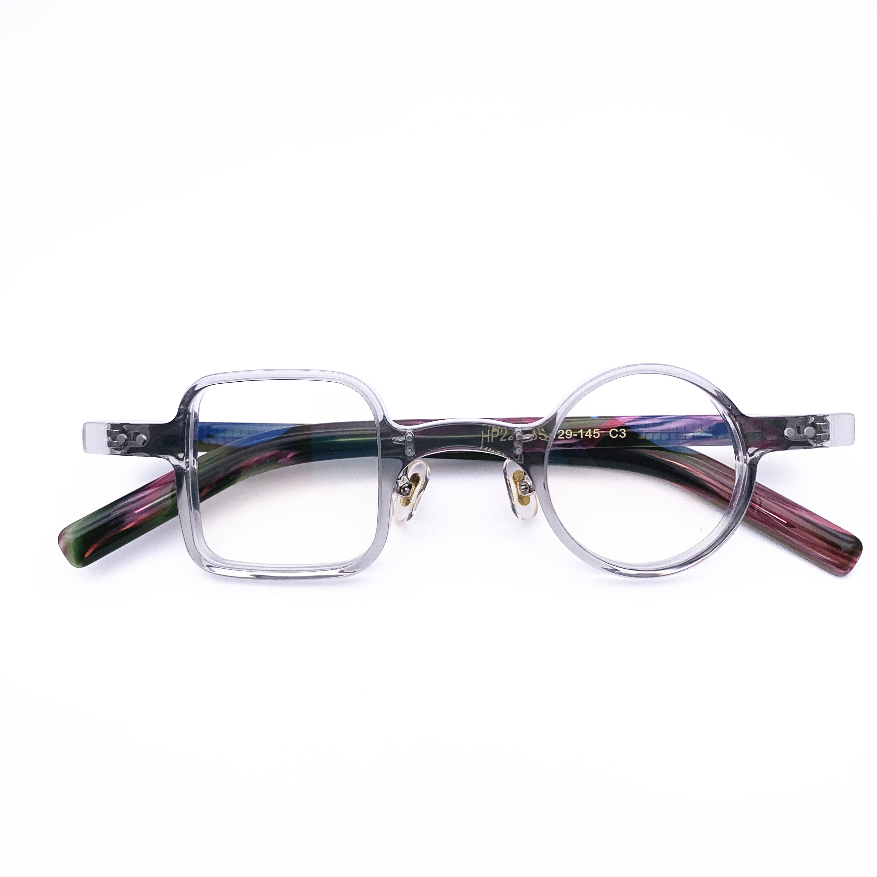 Belight Optiacl Acetate Square with round Glasses Frame Men Women Prescription Eyeglasses Retro Optical Frame Eyewear 226