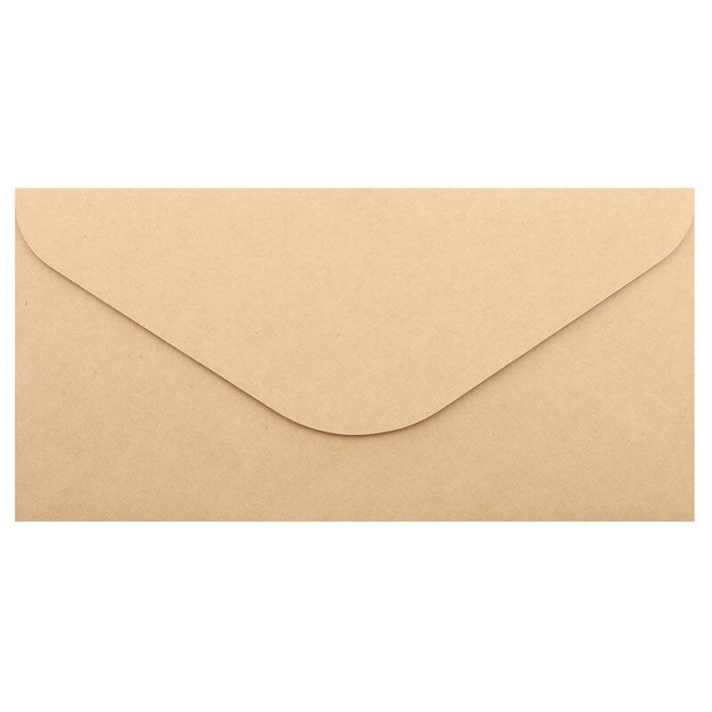 50pcs Kraft Paper Envelopes for Wedding Announcement 110x220mm: Default Title