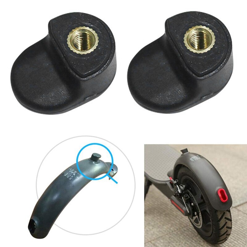 2 uds guardabarros trasero Scooter cuerpo plegable fuerza gancho accesorios para Xiaomi Mijia M365 Scooter eléctrico Skateboard negro