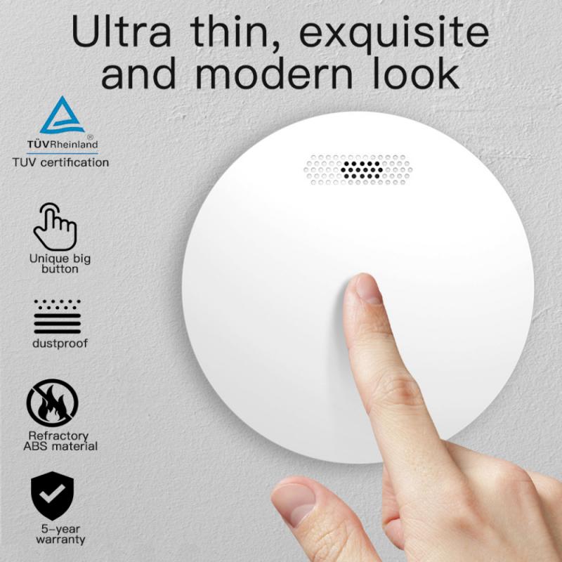 Tuya Intelligent Smoke Wireless Alarm Wifi Fire Smoke Sensor Household Wireless Sound Light Smoke Detector Fire Protection