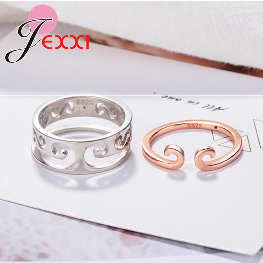 Klassische ringe im sun-wukong-stil, 2 stück, roségoldfarben, 925 aus sterlingsilber, exquisiter schmuck für damen und herren