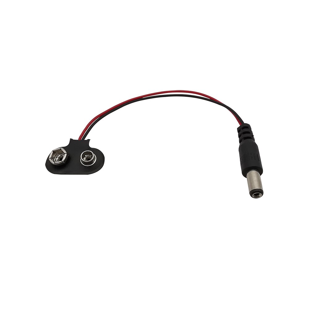 5/10Stck 9V Batterie schnappen Verbinder Clip Draht Führt Halfter DC Batterie Energie Kabel Stecker Clip DC 5.5*2,1 T/ICH Typ für Arduino DIY: art D / 5stck