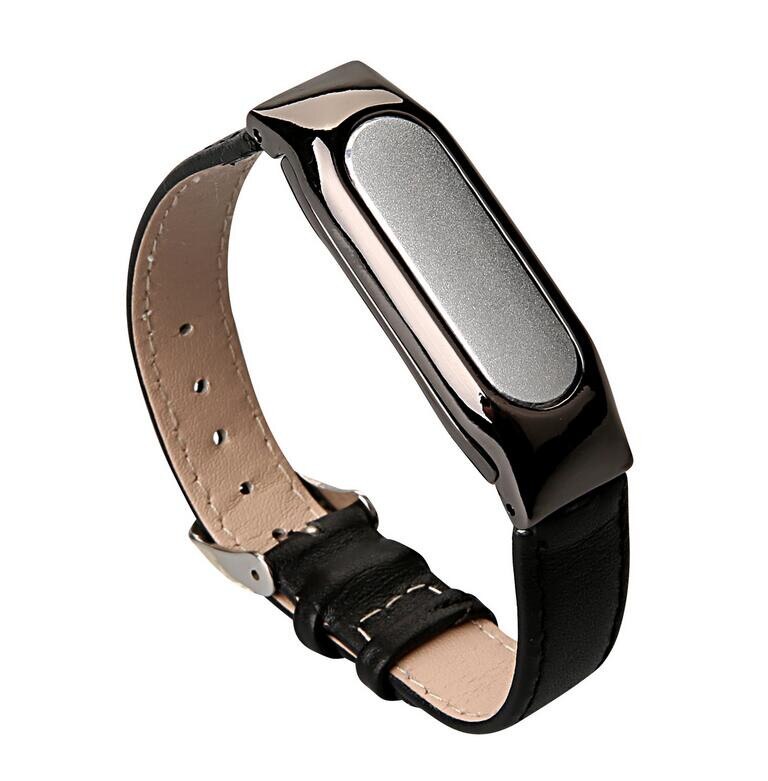 Bracelet de rechange en cuir pour xiaomi mi band 2 2 avec clip métallique et film protecteur