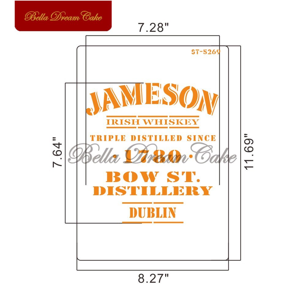 Whisky irlandais nom de vin gâteau pochoir peinture en plastique pochoirs de stratification pour bricolage Scrapbooking Art dessin pochoirs modèle outil