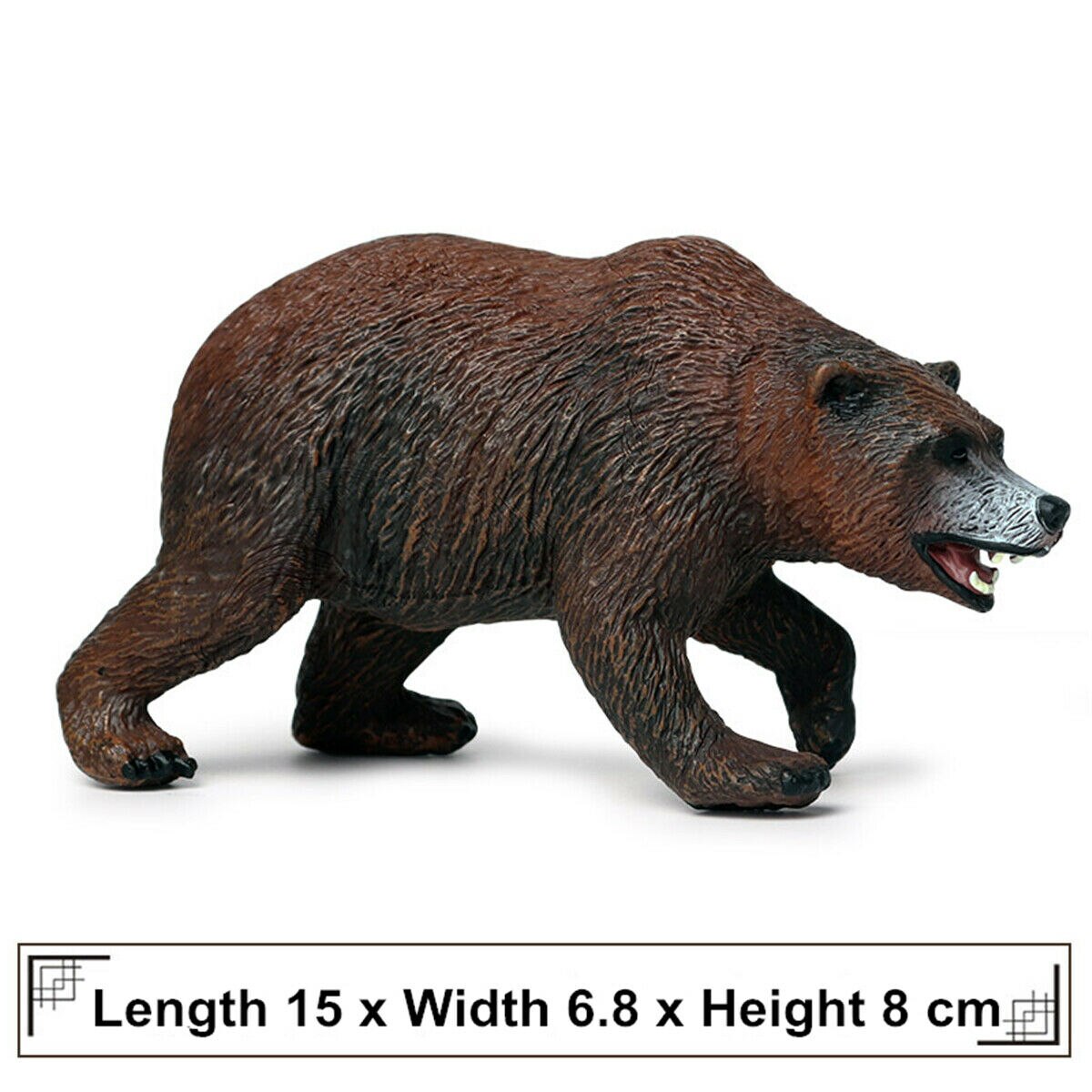 Agressieve Bruine Beer Grizzly Bear Figuur Animal Decor Collector Kid Speelgoed Simulatie Model Dier Collector Decor