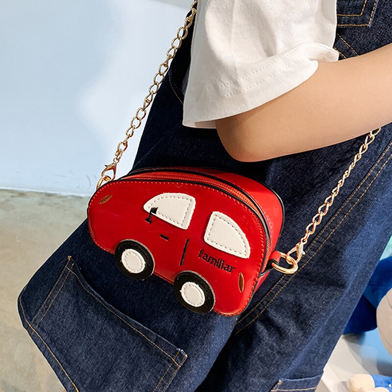Mini dames schoudertassen crossbody tas auto cartoon portemonnee dames kleine schouder opbergtassen