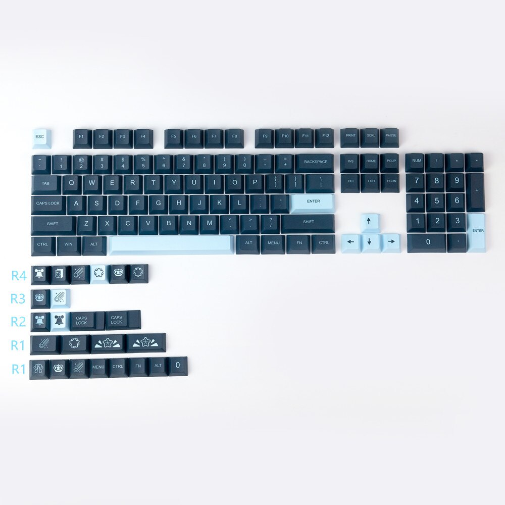 Mechanische Toetsenbord Keycaps Cafe Gmk Keycaps Cherry Profiel Key Caps 140 Toetsen-Set Keycap Met 2U 1.75U Shift GK61 GK64 980: Comet Keycaps