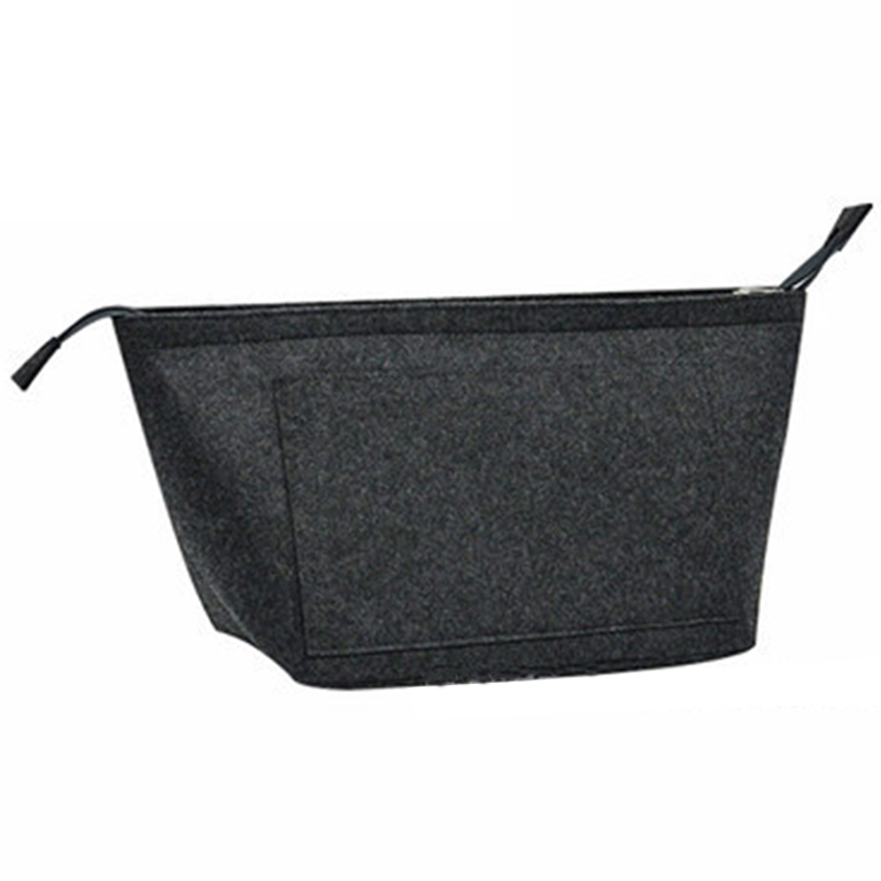 Organizer do makijażu dla kobiet Filcowa torba z wieloma kieszeniami Torebka podróżna Duża wkładka Kosmetyczki Pasują do torby Longchamp: M / Ciemnoszary