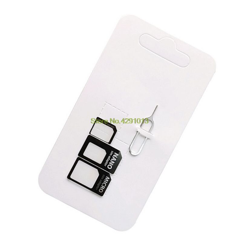 4 in 1 konvertera nano sim-kort till mikrostandardadapter för iphone för samsung 4g lte usb trådlös routerstöd
