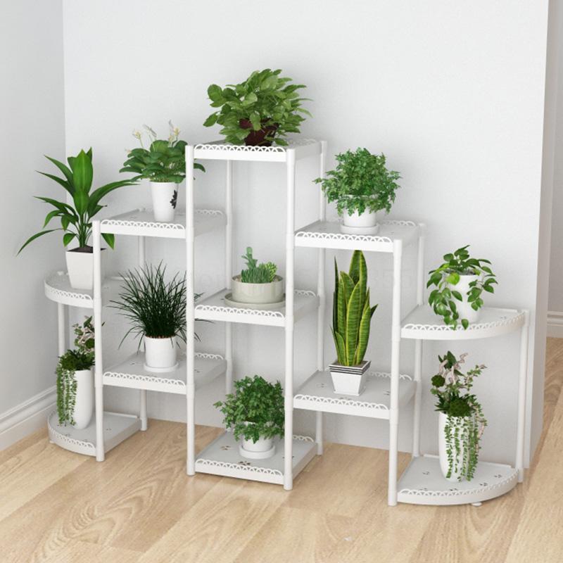 Blomsterhylle flere etasjer innendørs spesiell balkong terrasse blomsterstativ multi-potthylle plast vindusrammeholder