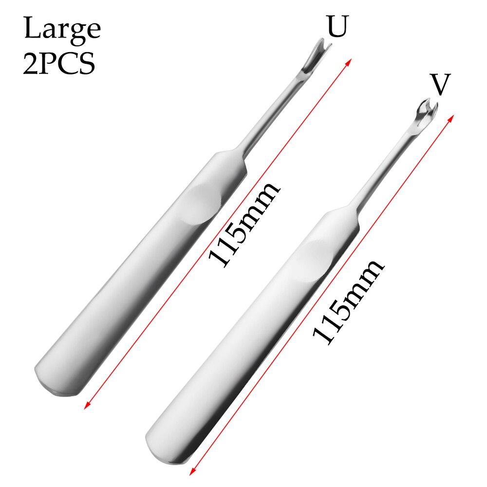 2 Pcs Leer Stiksels U + V Vormige Skiving Tool Groover Ponsen Tool Kit Leathercraft Perforator Edge Beveler Tool kit
