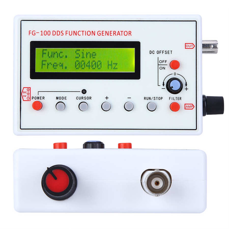 Frequentie Generator FG-100 Dds Functie Generator Sinus Frequentie 1Hz-500Khz Teller Signaal Bron Generator Meter