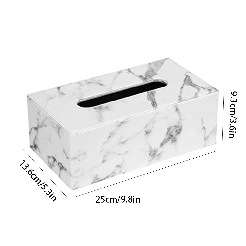 Tissue Doos Houder Marbling Inkt Lederen Servet Storage Case Rechthoekige Papier Case Voor Cosmetische Weefsels Desktop Opslag Rekken