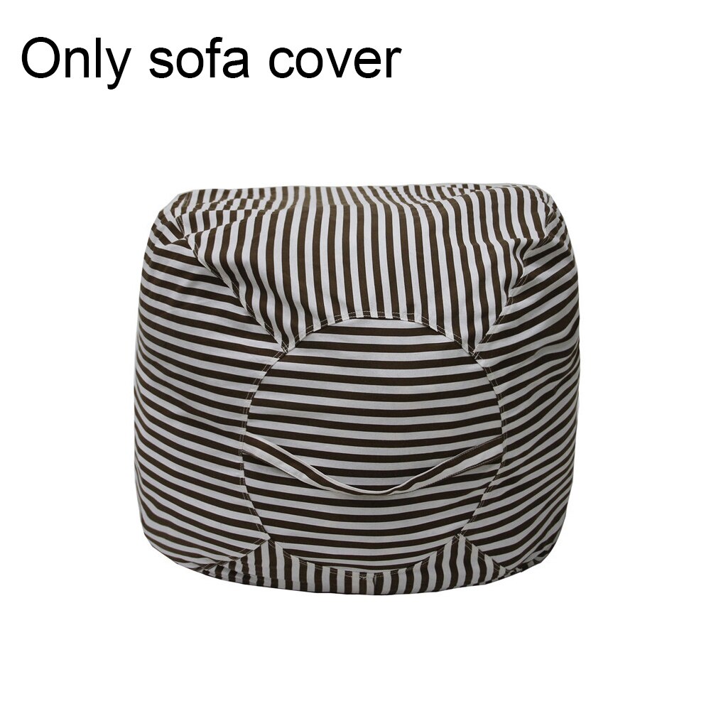 Lerret rund søle hjemmeinnredning plysj leketøy 80cm tilbehør glidelås bønnepose sofadeksel uten fylling diy arrangør vaskbar oppbevaring
